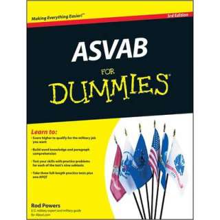 Asvab for Dummies (Paperback).Opens in a new window