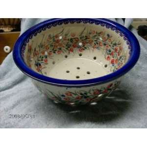  Polish Pottery Berry Bowl Strainer 