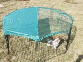24 Pet Dog Cat Playpen w/Door & Cover Rabbit Enclosure  