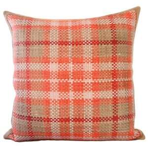  Lance Wovens British Invasion Hibiscus Leather Pillow 