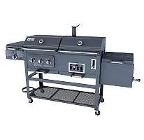 Grill Gas Charcoal Smoke 4 in 1 Combo Grill New  