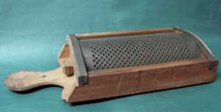 Antique cheese grater, with wooden case or box, very unusual, an in 