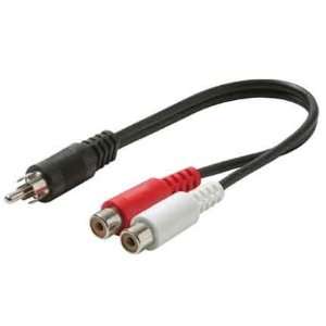  RCA 1 Male to 2 Female Splitter Cable Electronics