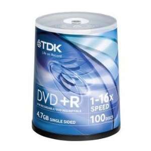  TDK 16X DVD+R Media 100 Pack in Cake Box