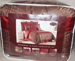 NEW Chantelle 10 Piece Comforter Set CAL KING Chris Madden Shams Skirt