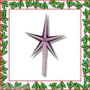 Ceramic Christmas Tree Light Large Modern Star Purple  
