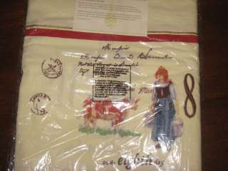 WILLIAMS SONOMA 12 DAYS CHRISTMAS TABLECLOTH~HTF~NEW~  