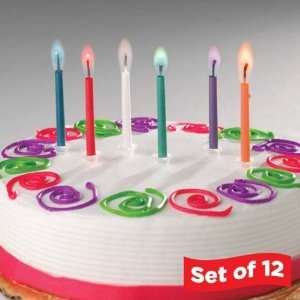  Color Flame Candles Set of 12
