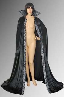Medieval Renaissance Cape Cloak Velour Velvet for Men Women with 
