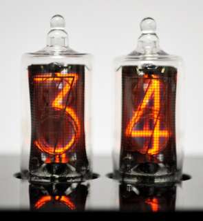 The look of the IN 8 Blue Dream Nixie Clock at night if bottom 