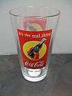 COCA COLA ITS THE REAL THING DRINKING GLASS   1930 1949