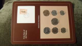 Coin Sets of All Nations French Polynesia w/card 84 86  