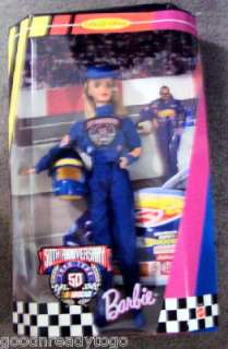 BARBIE NASCAR 50TH ANNIVERSARY 1998 DOLL MATTEL #20442  