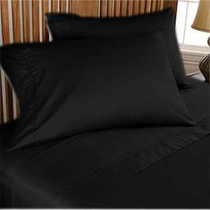 1000TC BLACK SOLID 100% COTTON BEDDING COLLECTION  