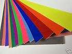 14 colored transparent vinyl sheets 8 x 12 w adhsv