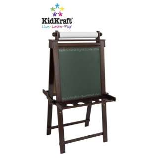 KidKraft Deluxe Art Easel with Boards & Paper   Espresso Wood  