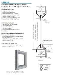 NGP L FRA100 24 x 30 DKB Galv Sgl Door Lite Kit  UL  