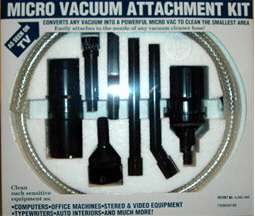 Convert any vacuum into a powerful micro vac and clean the smallest 