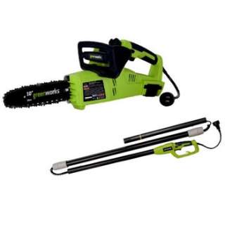 Greenworks 7 Amp Corded 10 in 2 in 1 Electric Chain Saw/Pole Saw 20062 