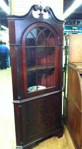 Antique Chippendale Stained Mahogany Corner Cabinet  