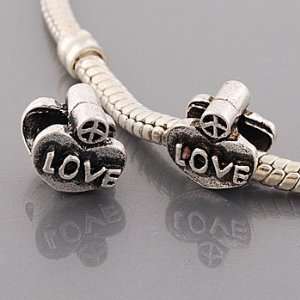 LOVE HEART Bead compatible With Pandora Chamilia Troll Biagi Bracelets 