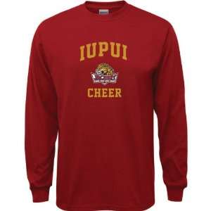  IUPUI Jaguars Cardinal Red Youth Cheer Arch Long Sleeve T 