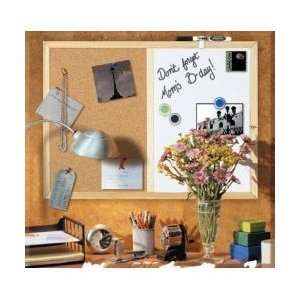 Magnetic Combo Board   White Board and Bulletin (Natural/White) (17 x 