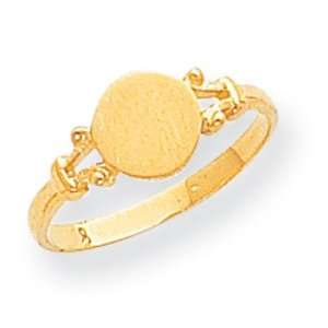 Childs Fancy Signet Ring in 14k Yellow Gold Jewelry