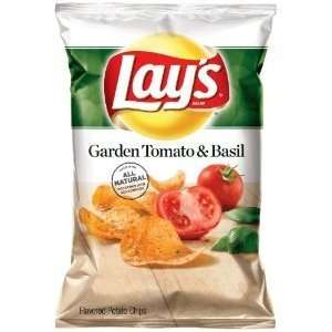 Lays Garden Tomato & Basil Flavored Potato Chips   10.5 oz (Pack of 3 