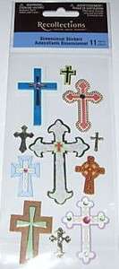 Recollections Beautiful CROSSES Dimensional Stickers~NICE  