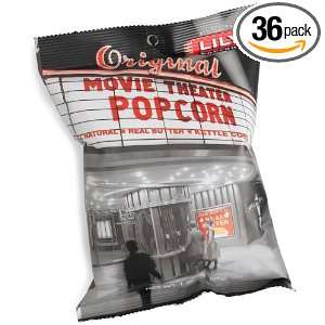 Popcorn, Indiana Brand Movie Theater Buttered Popcorn, 1.25 Ounce Bags 