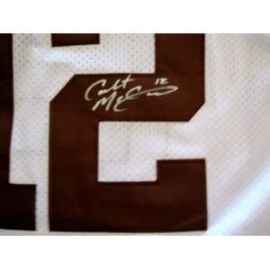 com Cleveland Browns Colt McCoy Autographed / Signed Football Jersey 