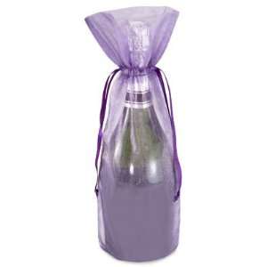    6 1/2 x 15 Purple Organza Fabric Bags