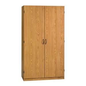 Oak Home or Office Storage Cabinet Organizer   Coat Closet/Wardrobe 