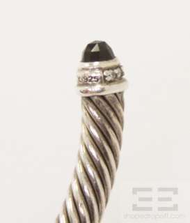 David Yurman Sterling Silver 5mm Black Onyx Pave Diamonds Cable 
