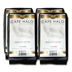 Cafe Halo 100% Colombian Ground Coffee, 10 Ounce Bags (Pack of 4)