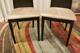 LANE modern DINING chairs (set of 2) dark brown  