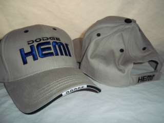 Dodge Hat Cap Logo Emblem Grey Blue Hemi Challenger Charger Magnum 