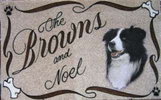 BORDER COLLIE,dog door mat,personalized,pets,  