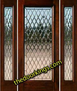 Mahogany Exterior Entry Door Beveled Glass 2 SIDELIGHTS CHAT  