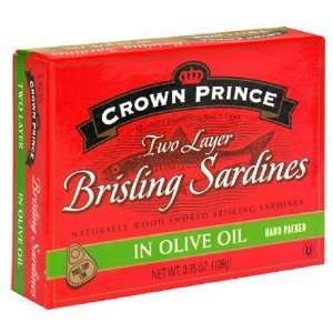 Crown Prince Brisling Sardines in Olive Oil, 3.75 oz Cans, 12 ct