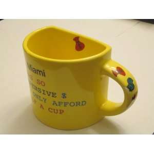  Miami Half a Mug Cup  Yellow 