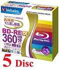 Verbatim Blank Blu ray Discs 50GB BD RE DL 2x bluray