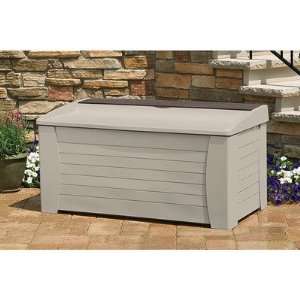   DB12000PB Resin Deck Storage Box with Seat Patio, Lawn & Garden