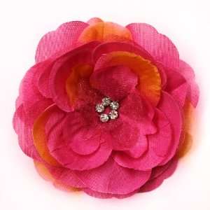   Rhinestone Fabric Flower Hat Hair Clip & Pin Brooch F10975 Beauty