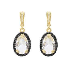    Judith Ripka Capri White Quartz & Diamond Drop Earrings Jewelry
