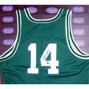 Bob Cousy Autographed Jersey   Away Green