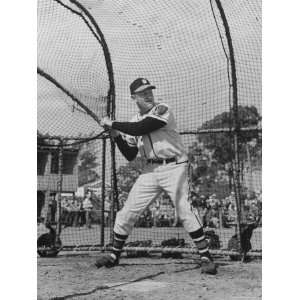  Boston Braves Bob Elliott at Bat During Spring Training 