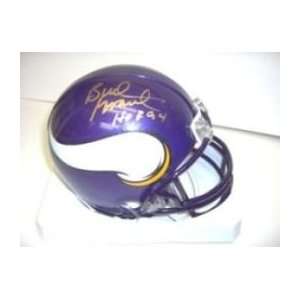Bud Grant Signed Minnesota Vikings Mini Helmet and Added His Hof 94 