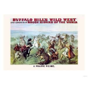 Buffalo Bill A Prairie Picnic Giclee Poster Print, 32x24